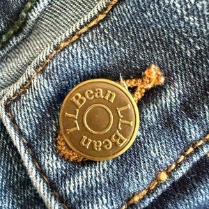 L.L. Bean Denim Jeans with Brass Logo Button